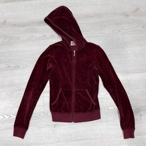 Juicy Couture Velour Maroon Track Jacket